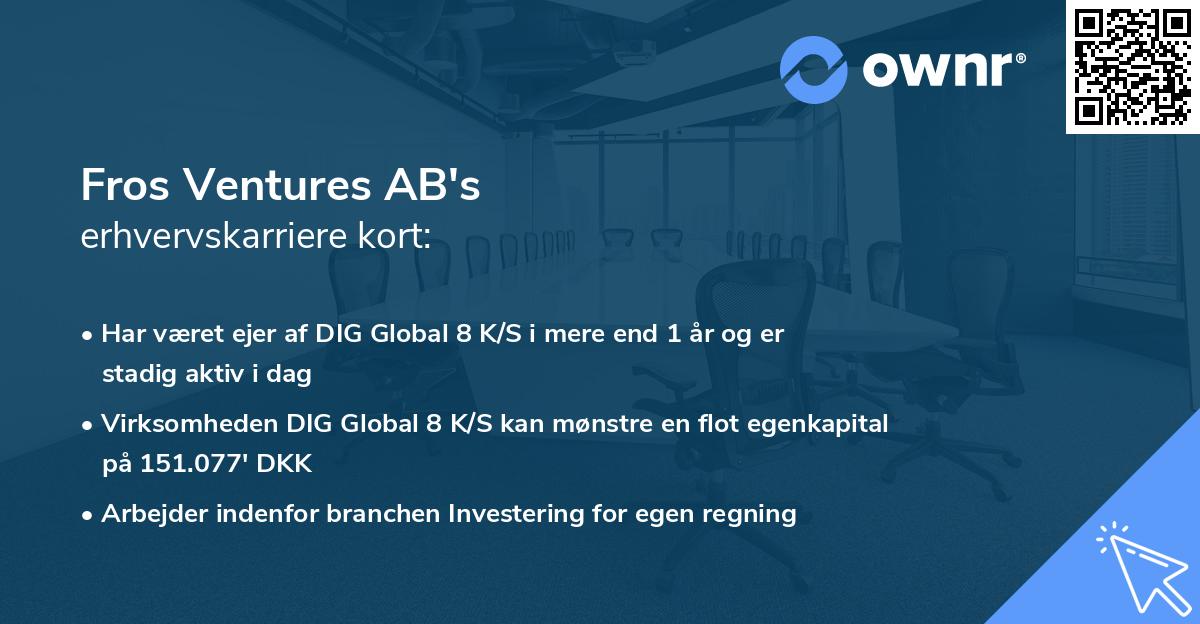 Fros Ventures AB's erhvervskarriere kort