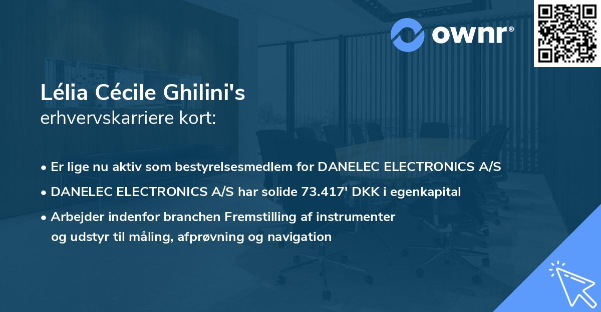 Lélia Cécile Ghilini's erhvervskarriere kort
