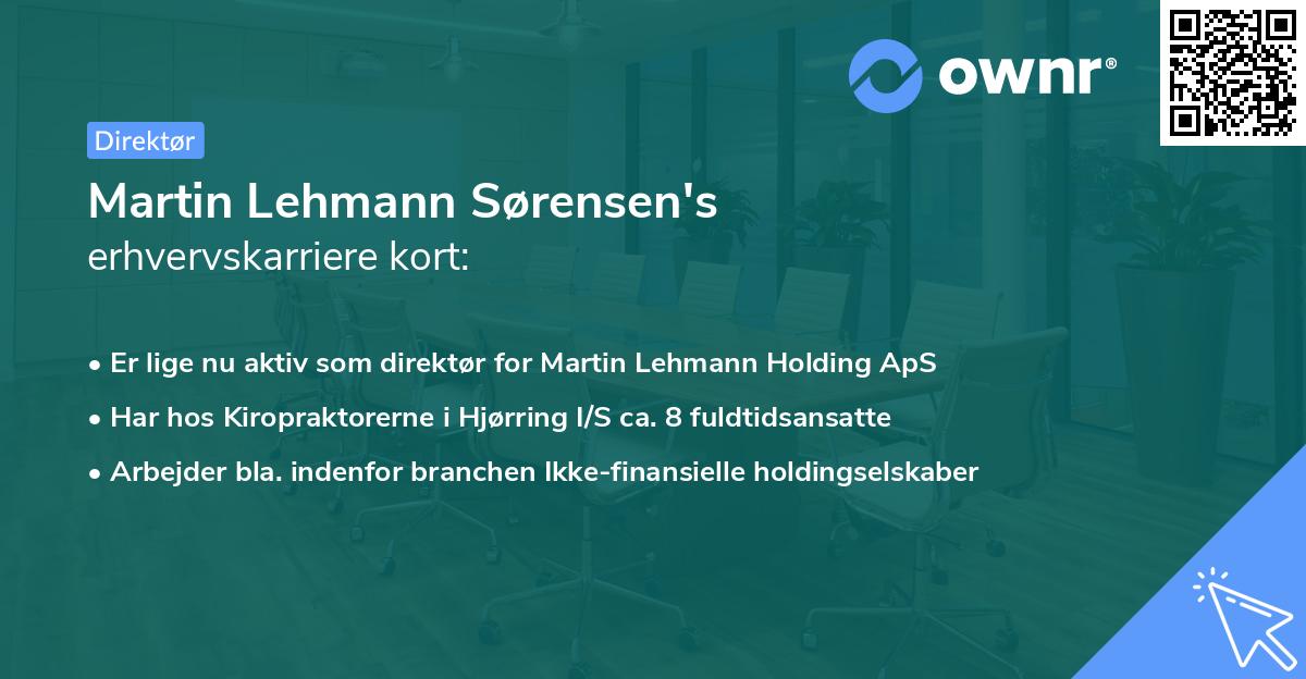 Martin Lehmann Sørensen's erhvervskarriere kort