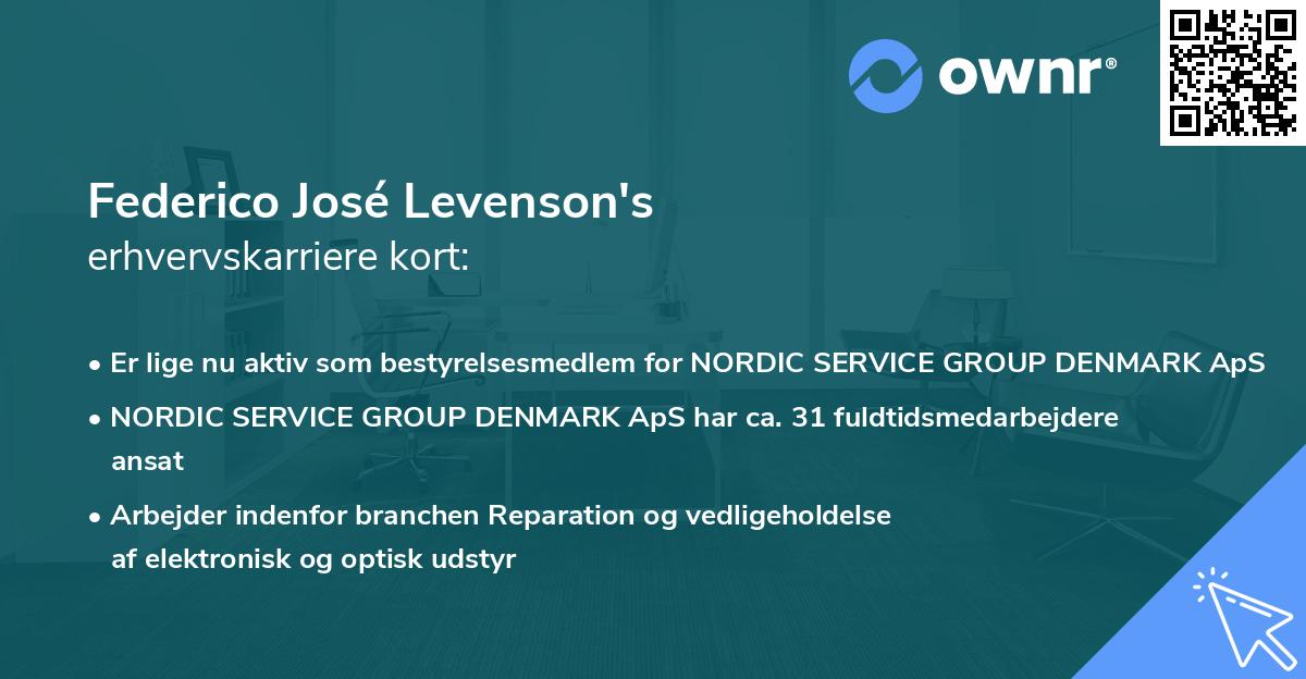 Federico José Levenson's erhvervskarriere kort