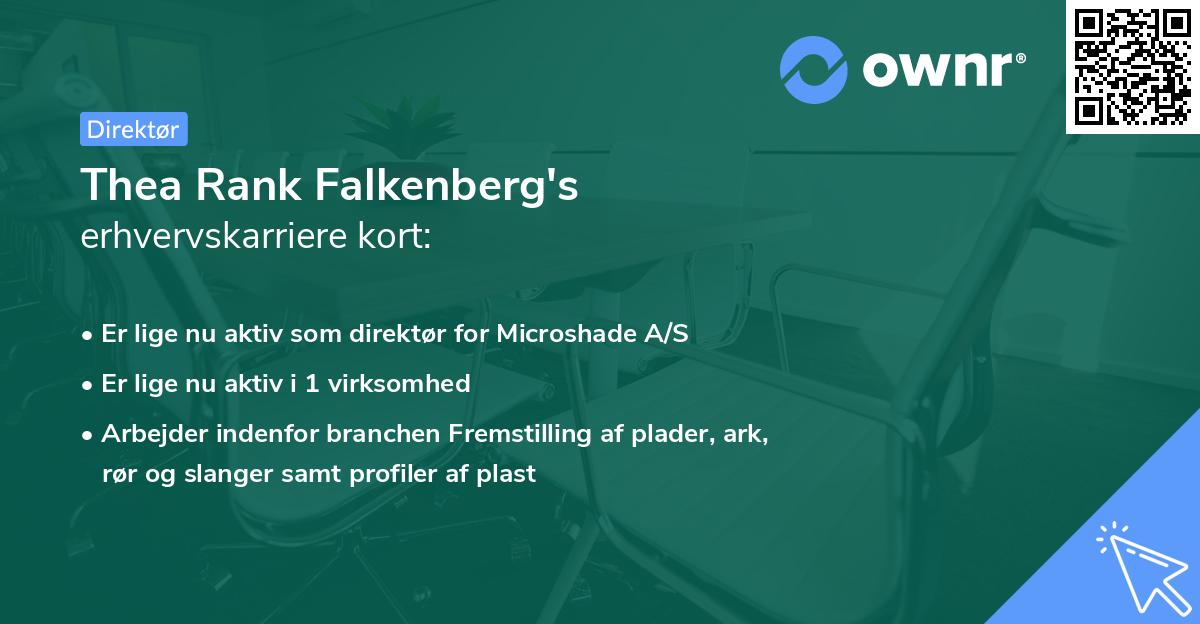 Thea Rank Falkenberg's erhvervskarriere kort