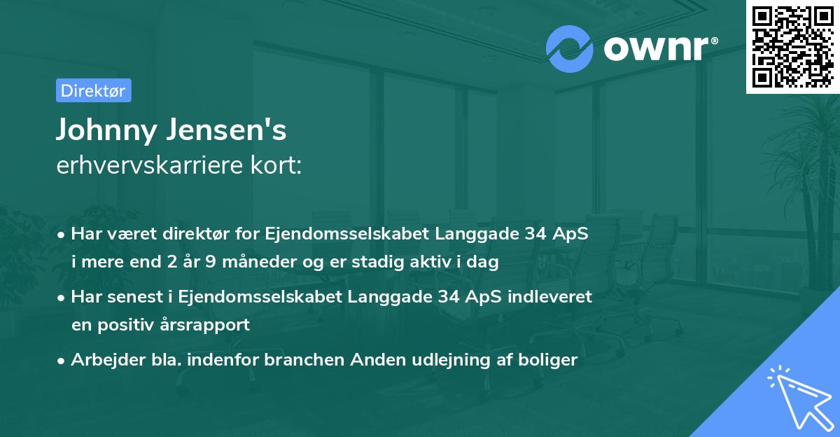 Johnny Jensen's erhvervskarriere kort