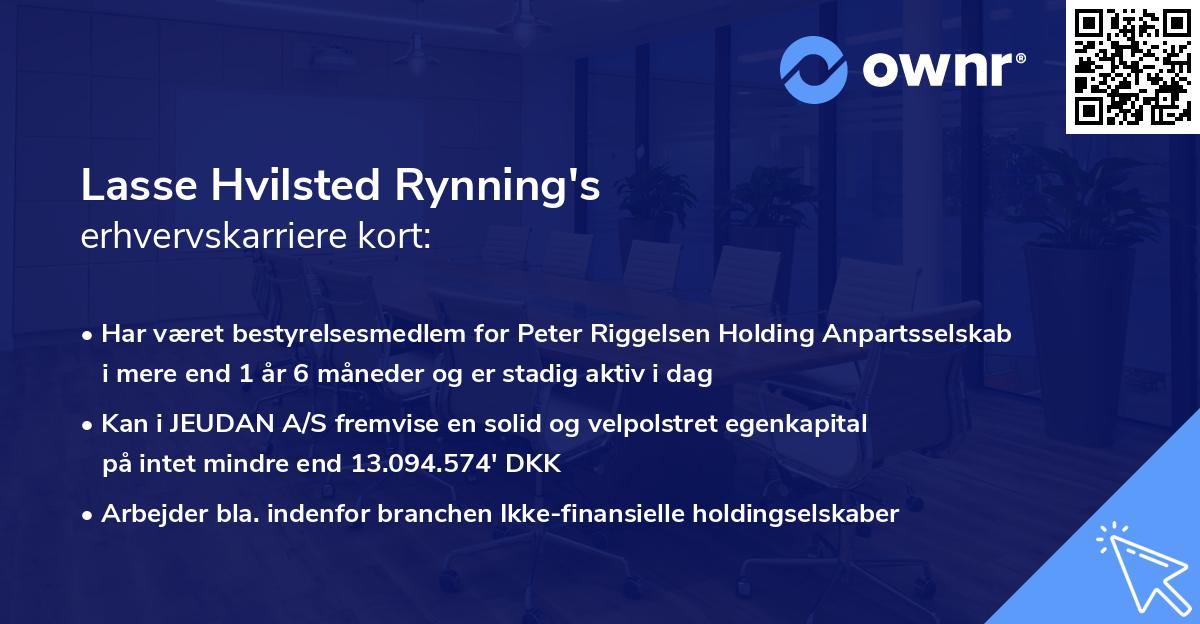 Lasse Hvilsted Rynning's erhvervskarriere kort