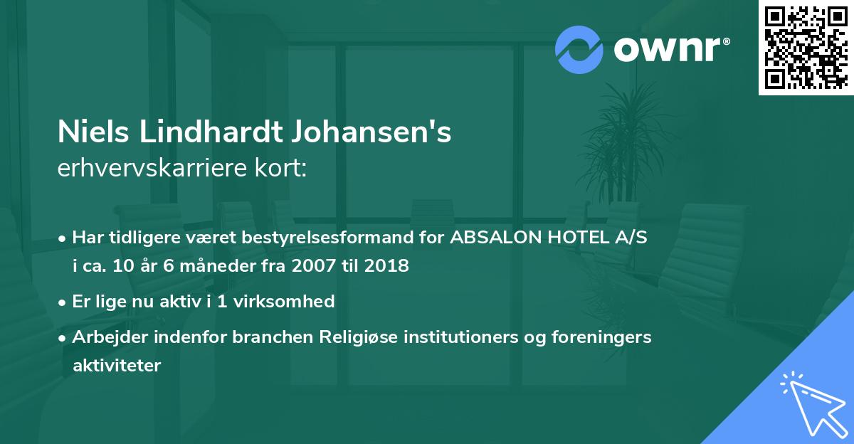 Niels Lindhardt Johansen's erhvervskarriere kort