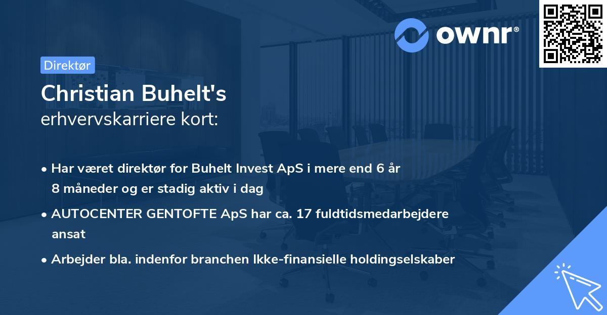 Christian Buhelt's erhvervskarriere kort