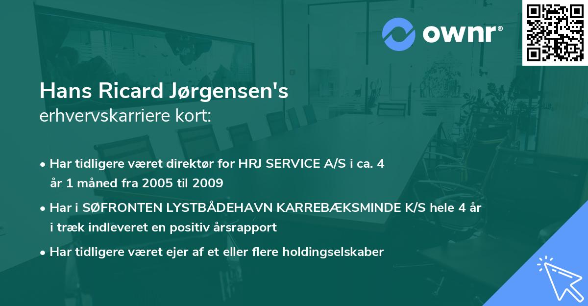 Hans Ricard Jørgensen's erhvervskarriere kort