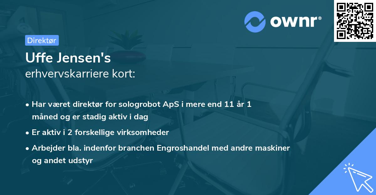Uffe Jensen's erhvervskarriere kort