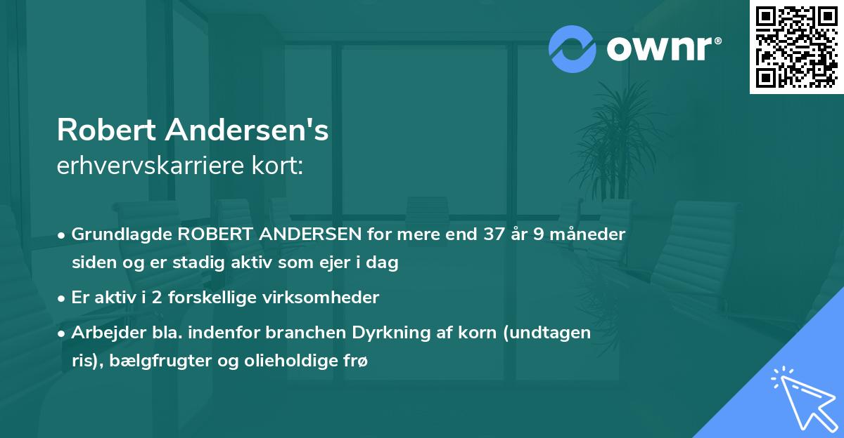 Robert Andersen's erhvervskarriere kort