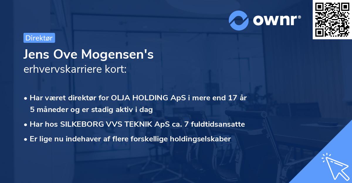 Jens Ove Mogensen's erhvervskarriere kort