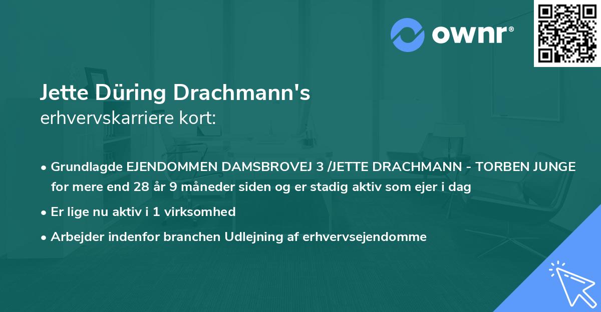 Jette Düring Drachmann's erhvervskarriere kort