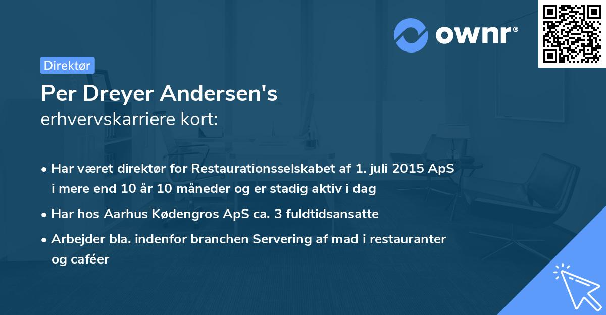 Per Dreyer Andersen's erhvervskarriere kort