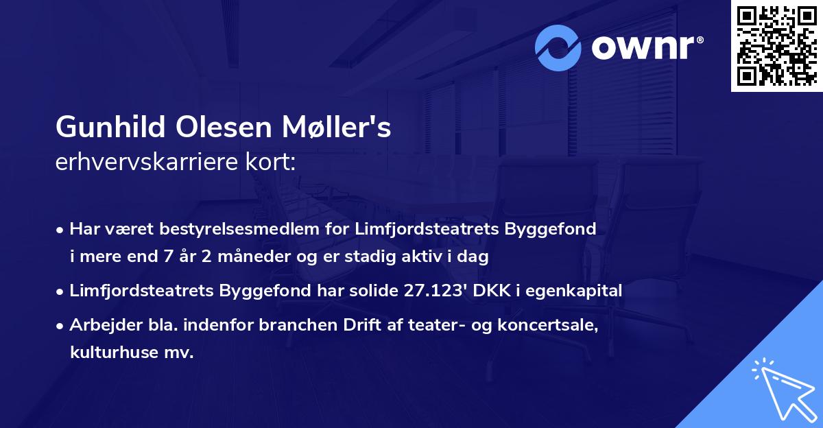 Gunhild Olesen Møller's erhvervskarriere kort