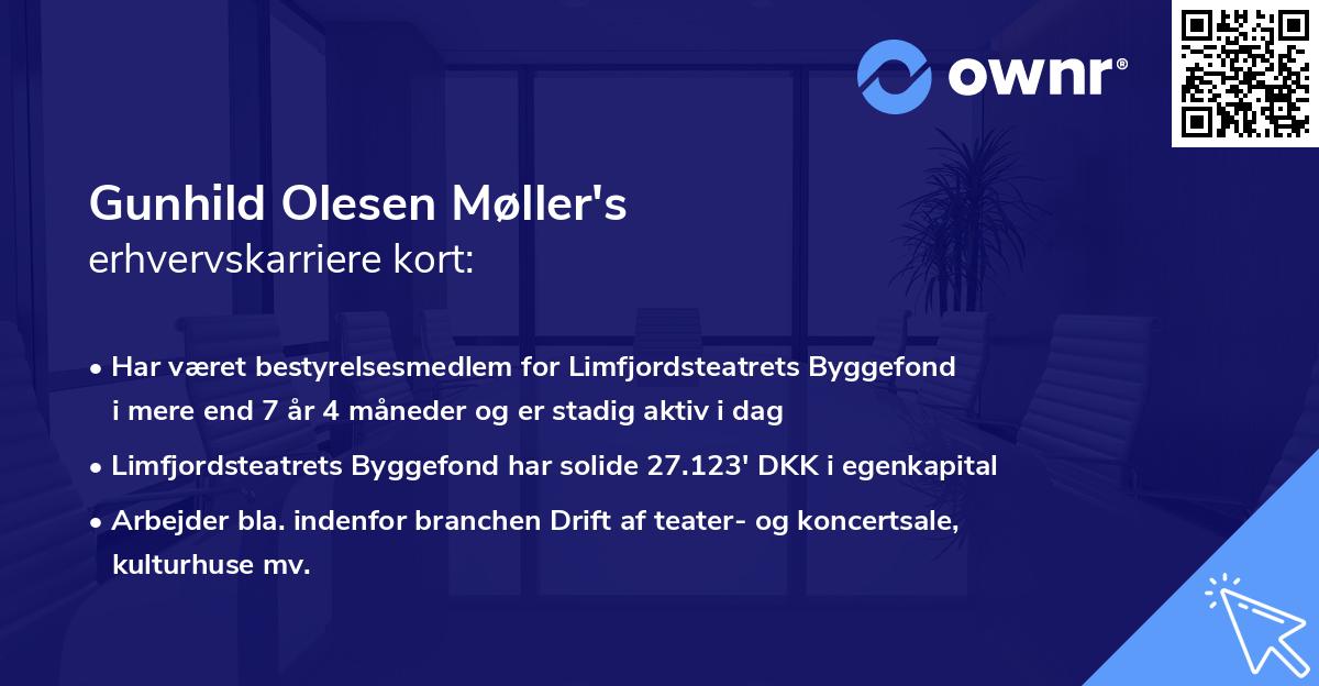 Gunhild Olesen Møller's erhvervskarriere kort