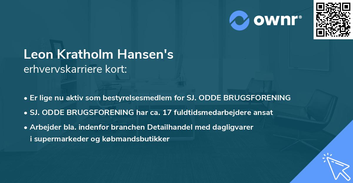 Leon Kratholm Hansen's erhvervskarriere kort