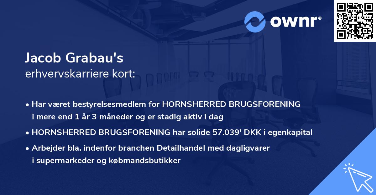 Jacob Grabau's erhvervskarriere kort
