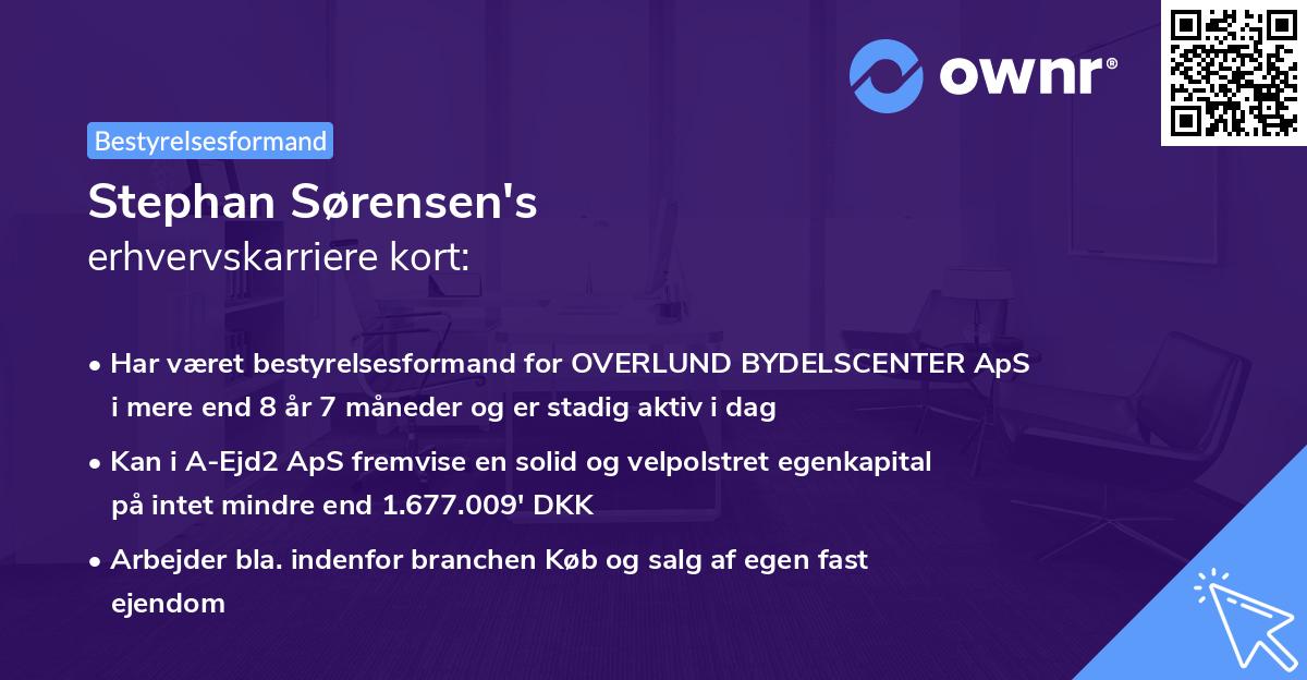 Stephan Sørensen's erhvervskarriere kort