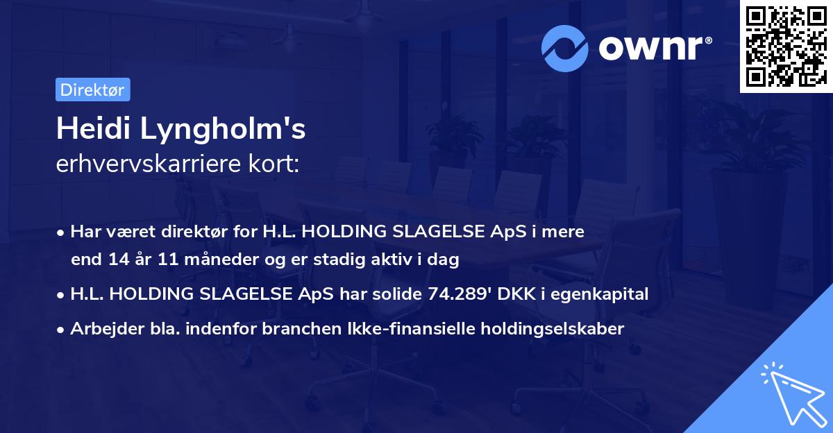 Heidi Lyngholm's erhvervskarriere kort