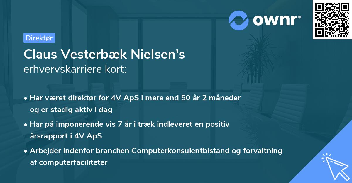 Claus Vesterbæk Nielsen's erhvervskarriere kort