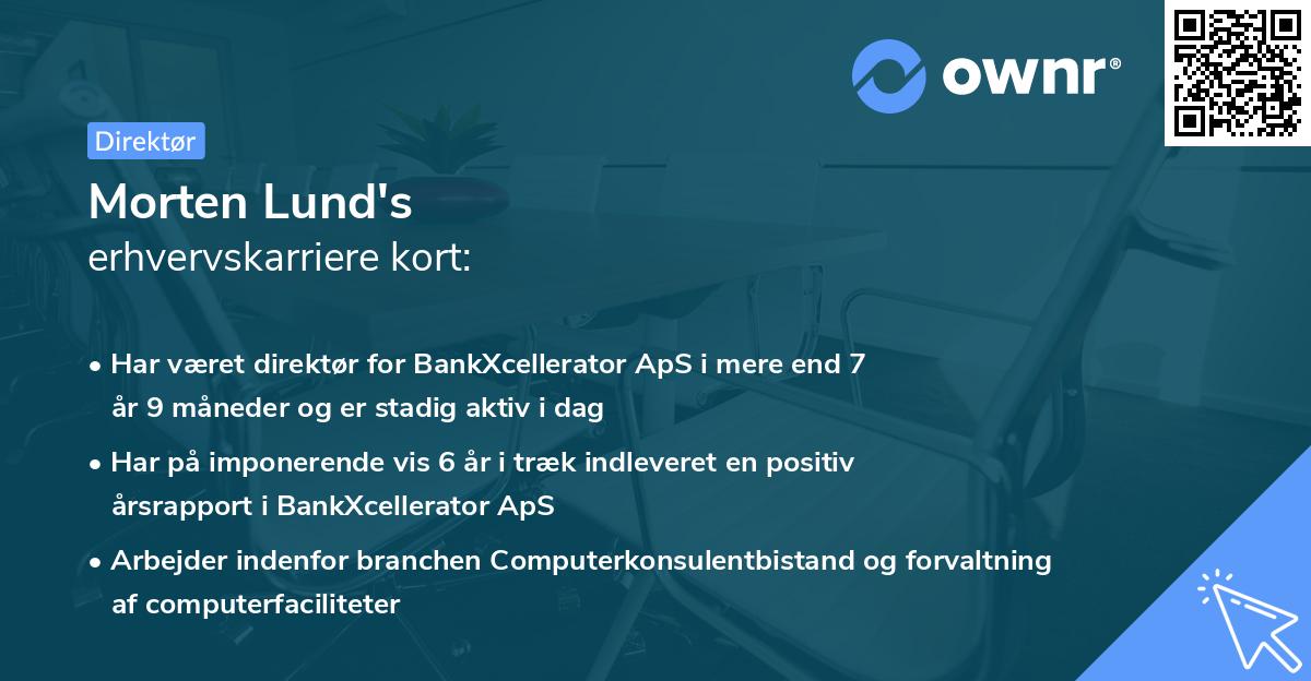Morten Lund's erhvervskarriere kort