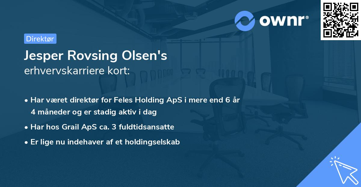 Jesper Rovsing Olsen's erhvervskarriere kort