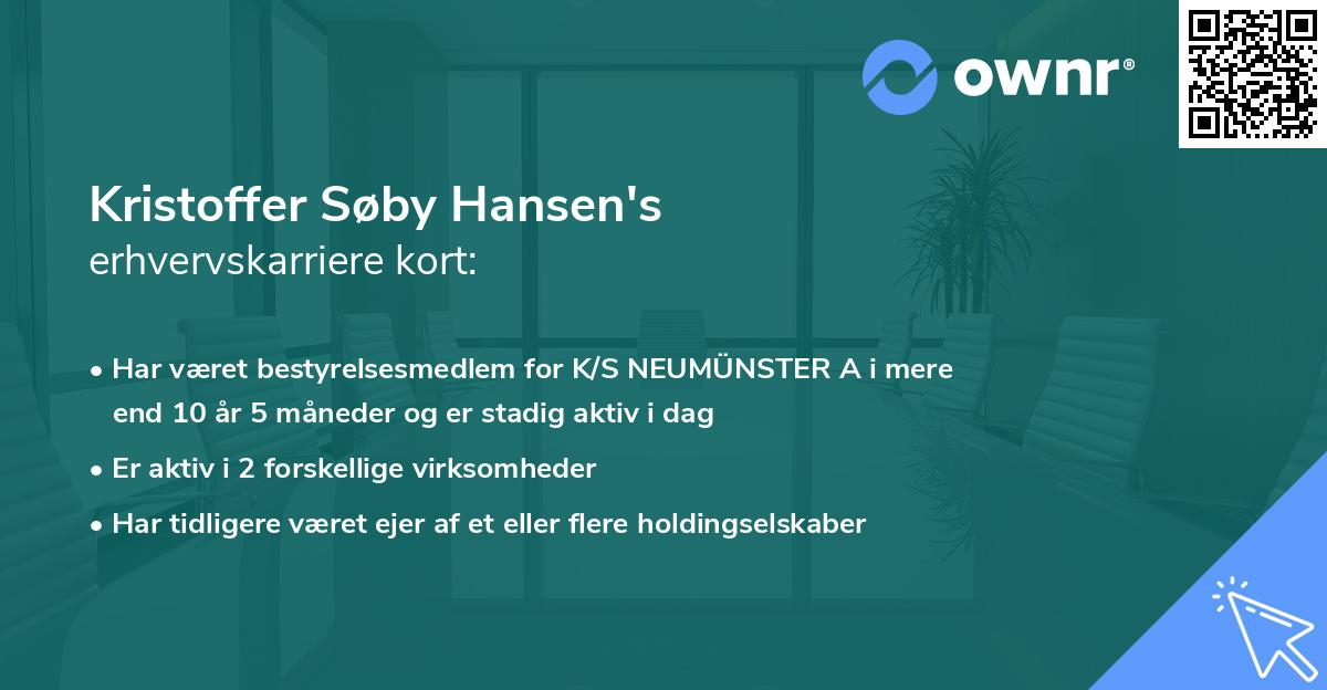 Kristoffer Søby Hansen's erhvervskarriere kort