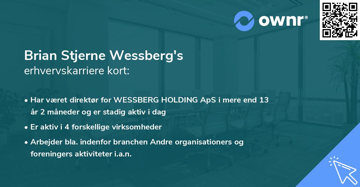 Brian Stjerne Wessberg's erhvervskarriere kort
