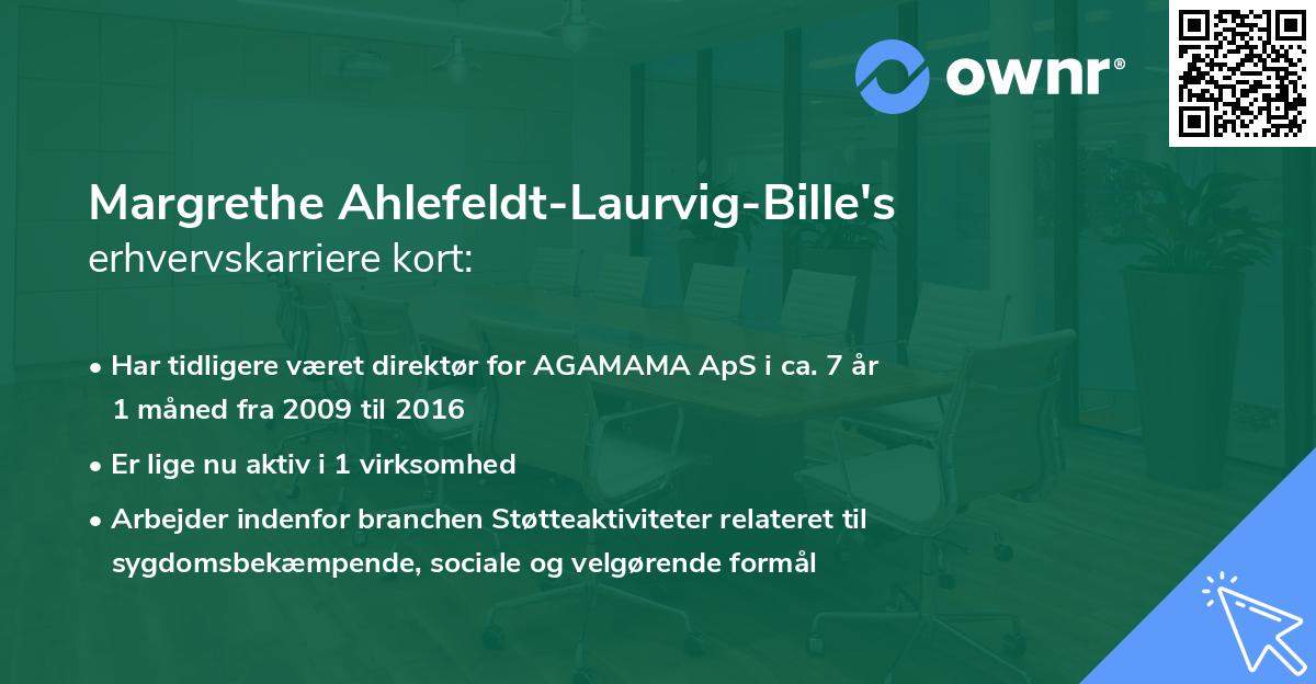 Margrethe Ahlefeldt-Laurvig-Bille's erhvervskarriere kort