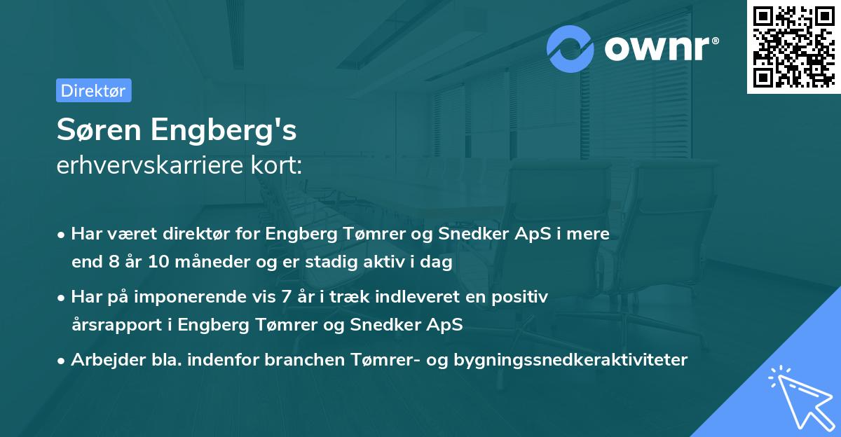 Søren Engberg's erhvervskarriere kort