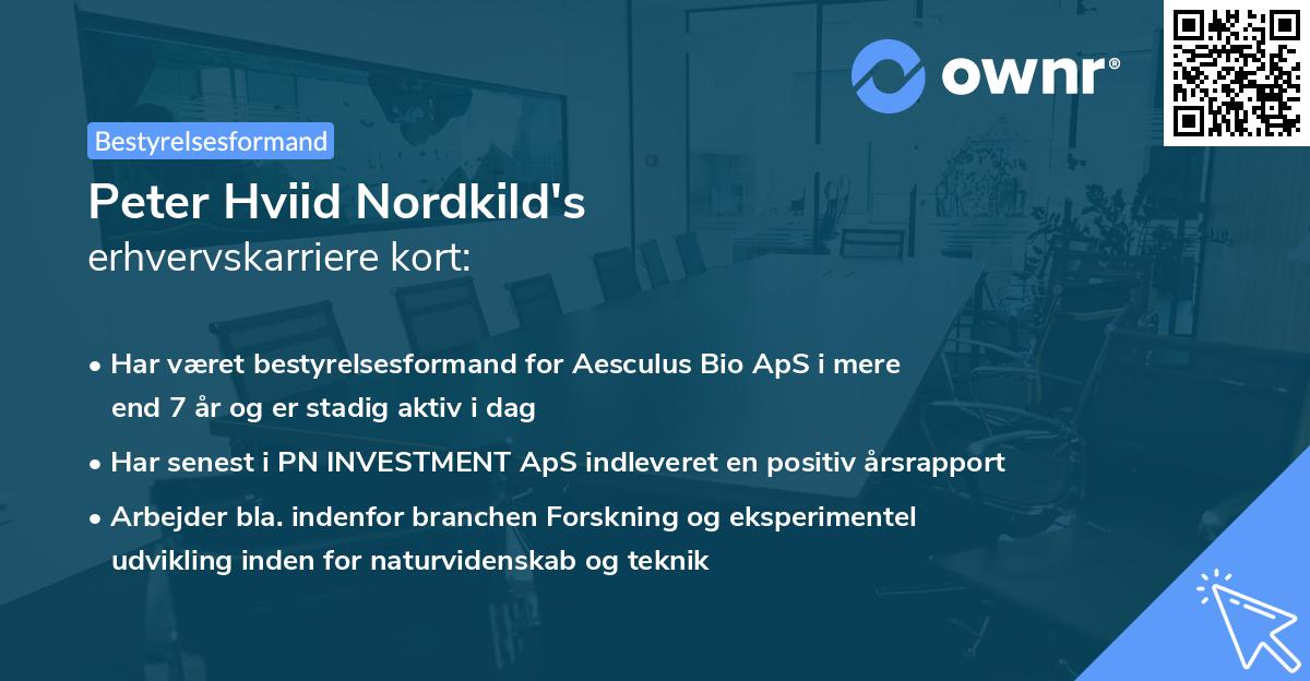 Peter Hviid Nordkild's erhvervskarriere kort