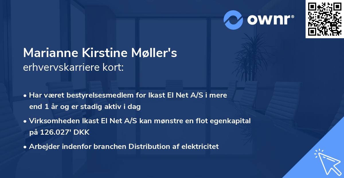 Marianne Kirstine Møller's erhvervskarriere kort