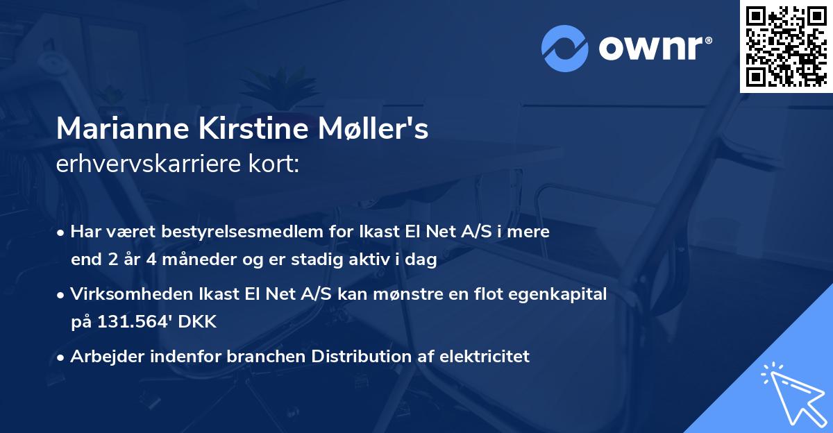 Marianne Kirstine Møller's erhvervskarriere kort