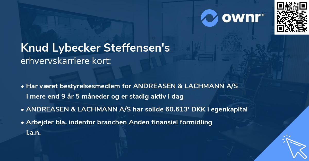 Knud Lybecker Steffensen's erhvervskarriere kort