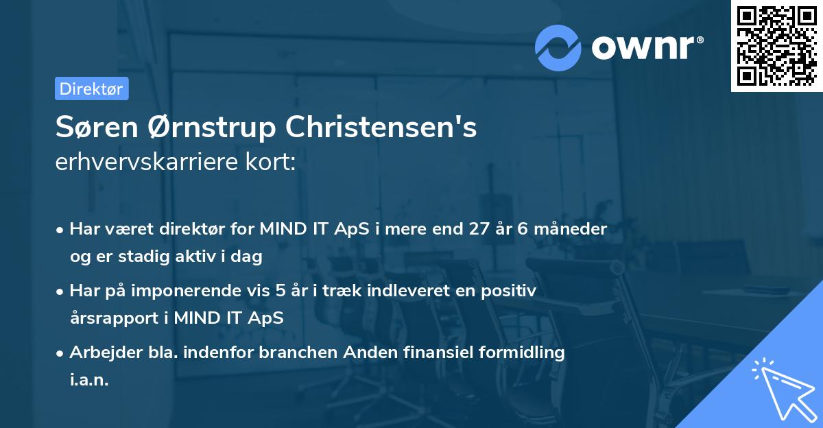 Søren Ørnstrup Christensen's erhvervskarriere kort