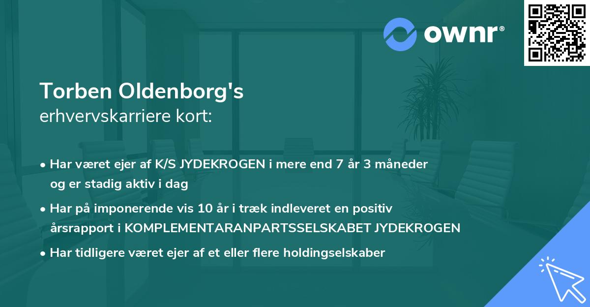 Torben Oldenborg's erhvervskarriere kort