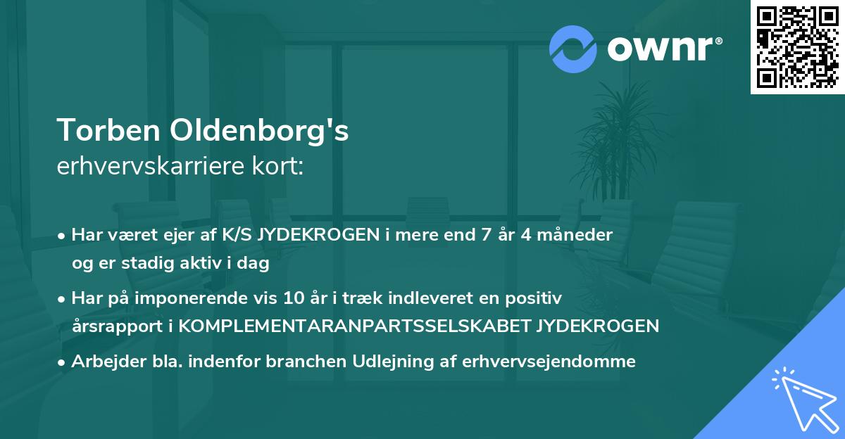 Torben Oldenborg's erhvervskarriere kort