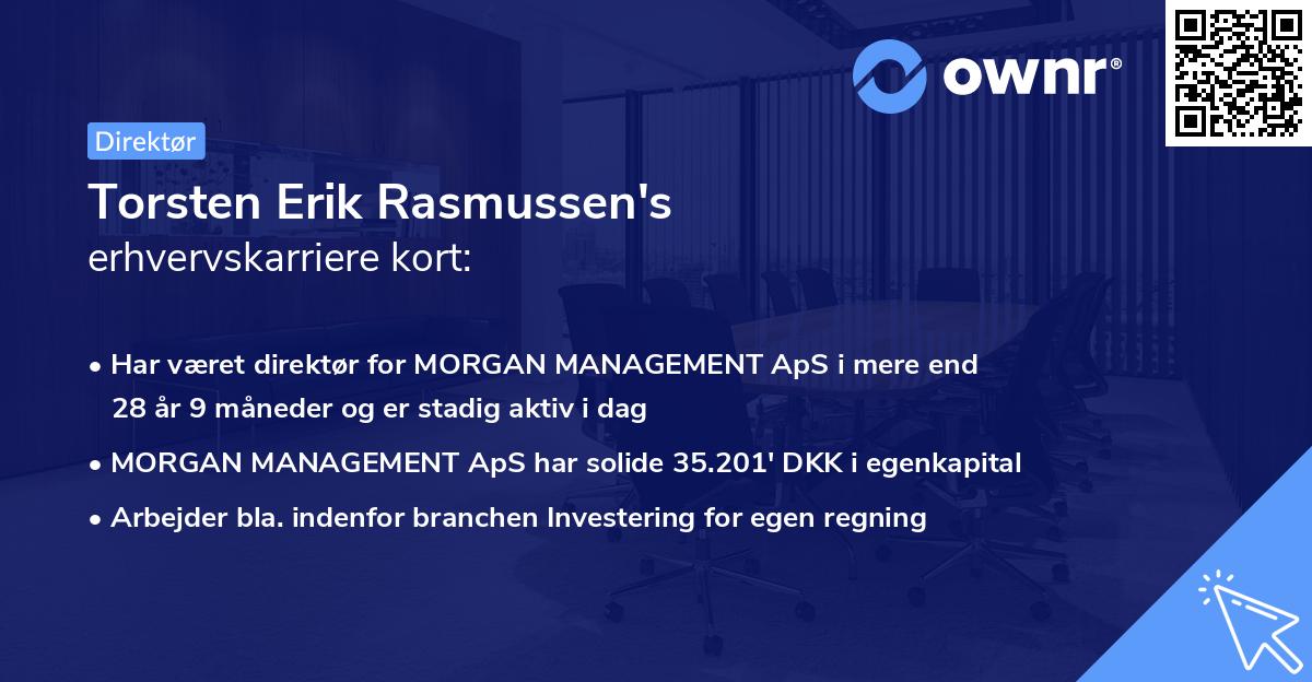 Torsten Erik Rasmussen's erhvervskarriere kort