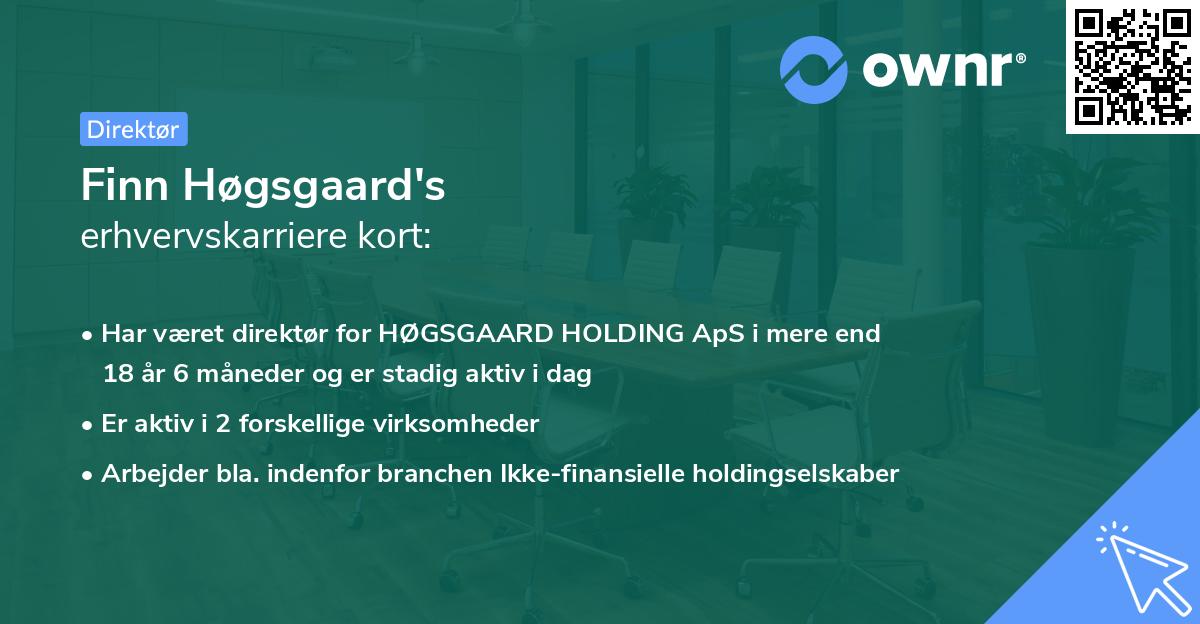 Finn Høgsgaard's erhvervskarriere kort