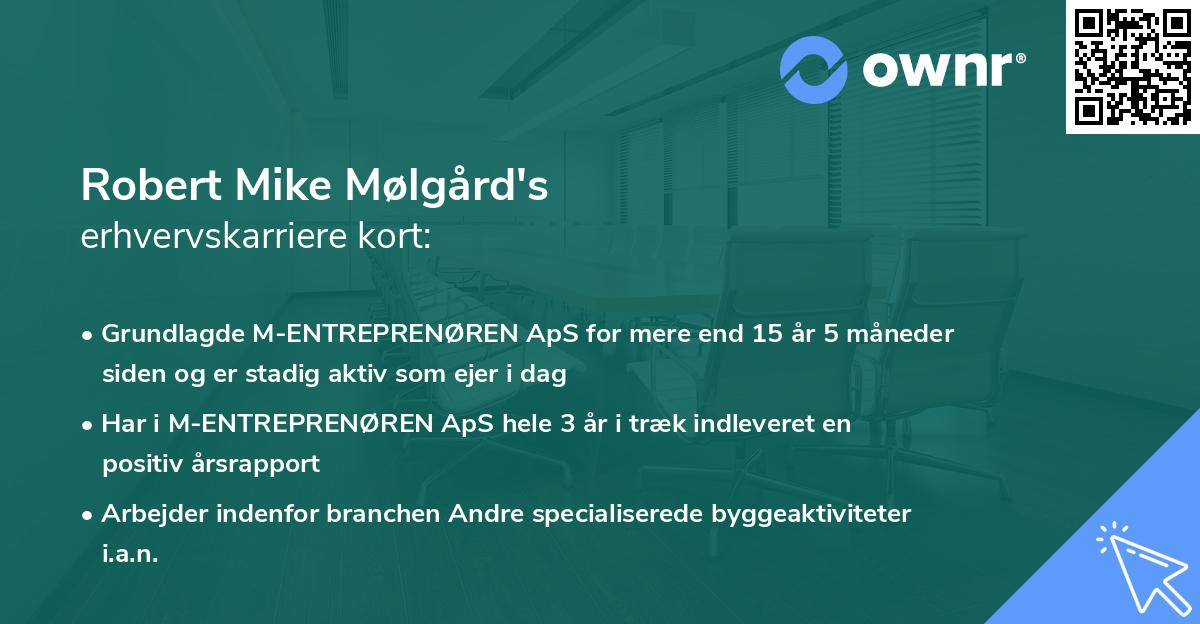 Robert Mike Mølgård's erhvervskarriere kort