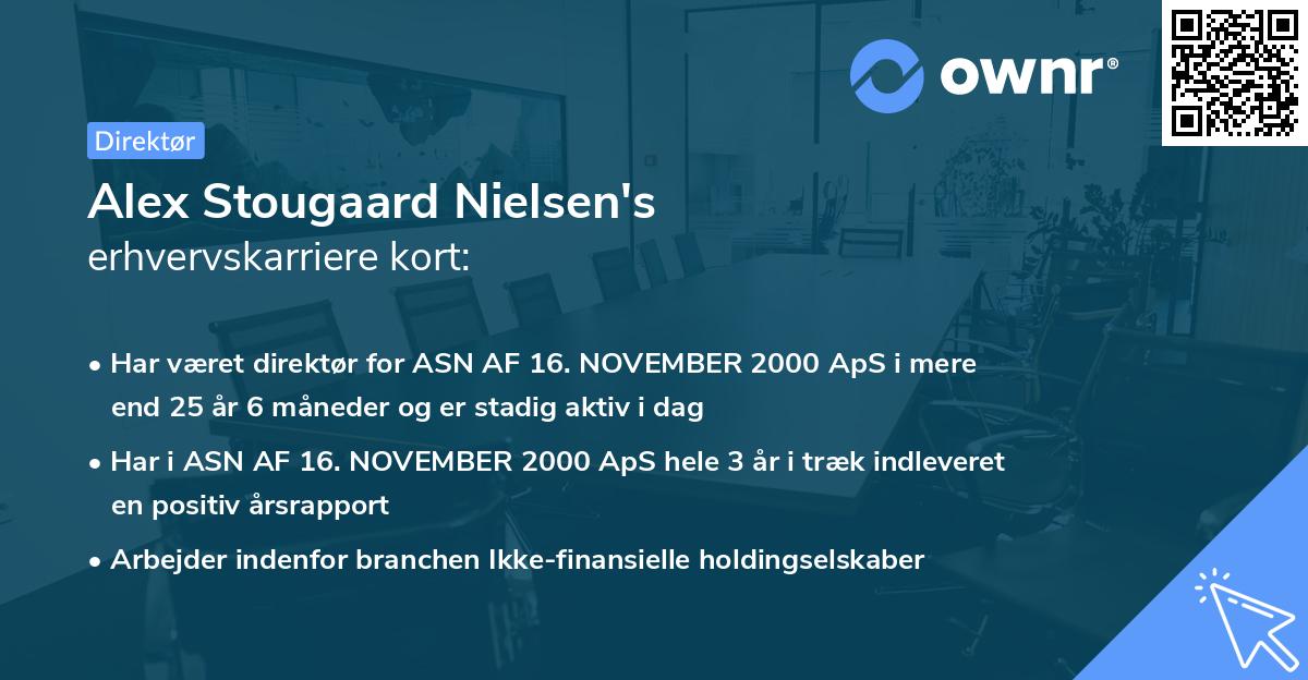 Alex Stougaard Nielsen's erhvervskarriere kort