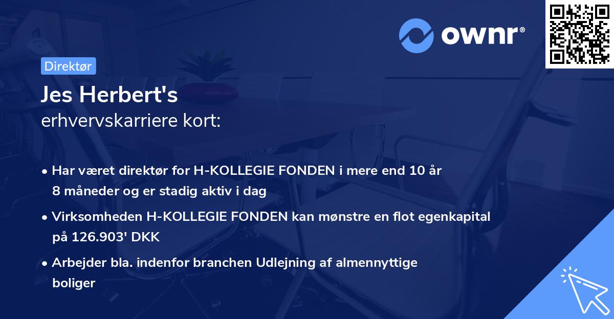 Jes Herbert's erhvervskarriere kort