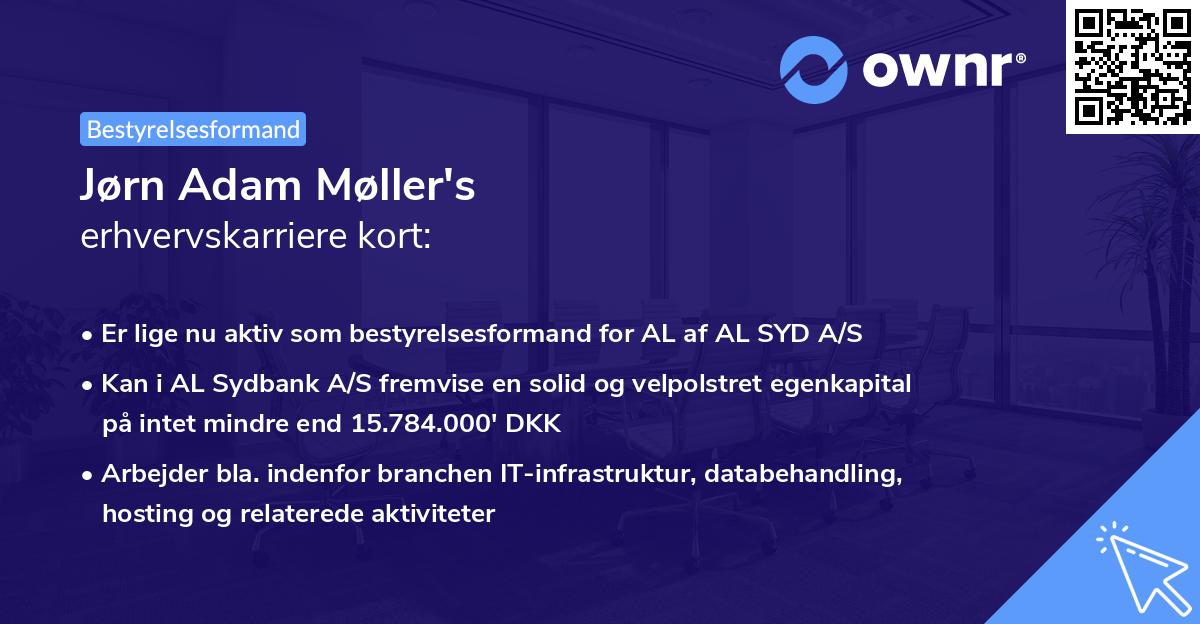 Jørn Adam Møller's erhvervskarriere kort