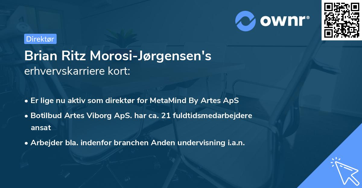 Brian Ritz Morosi-Jørgensen's erhvervskarriere kort