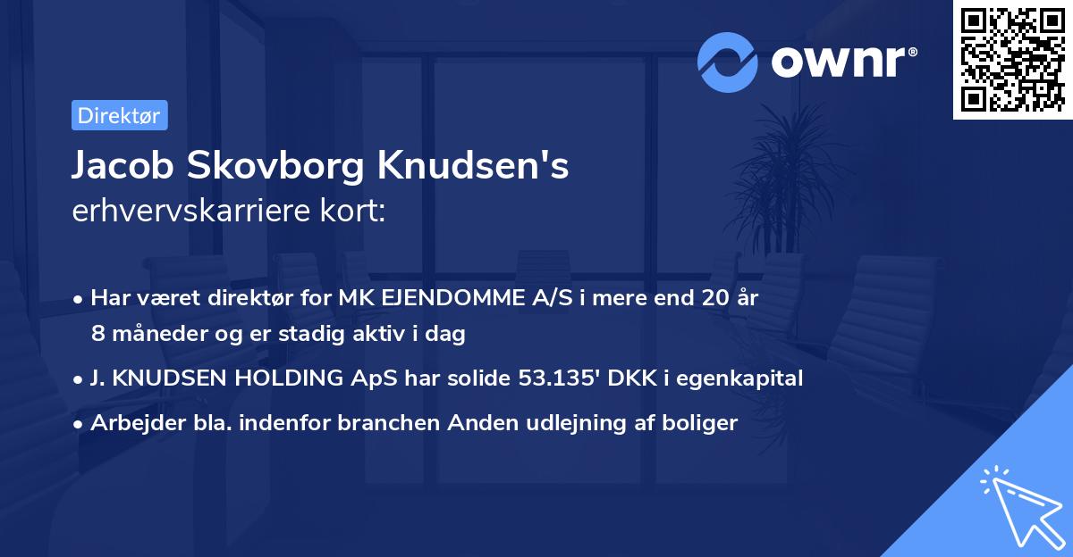 Jacob Skovborg Knudsen's erhvervskarriere kort