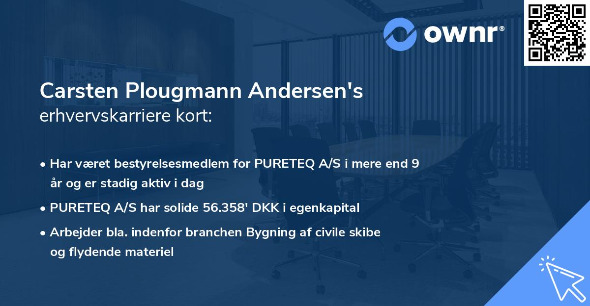 Carsten Plougmann Andersen's erhvervskarriere kort