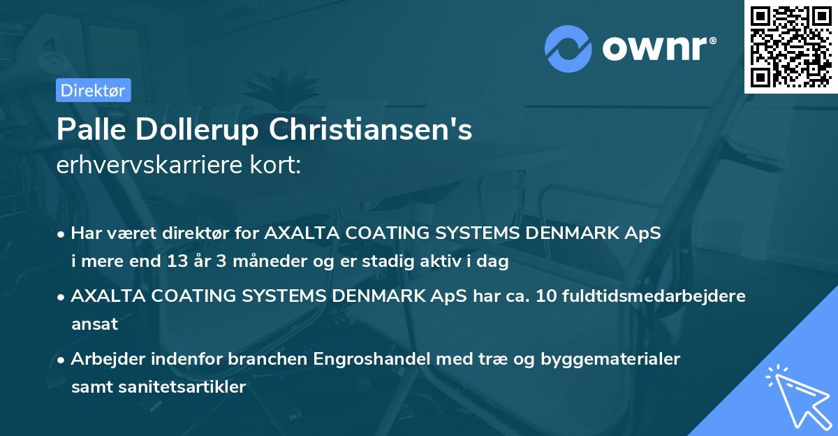Palle Dollerup Christiansen's erhvervskarriere kort