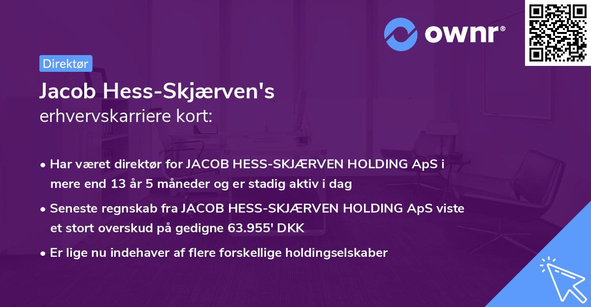 Jacob Hess-Skjærven's erhvervskarriere kort