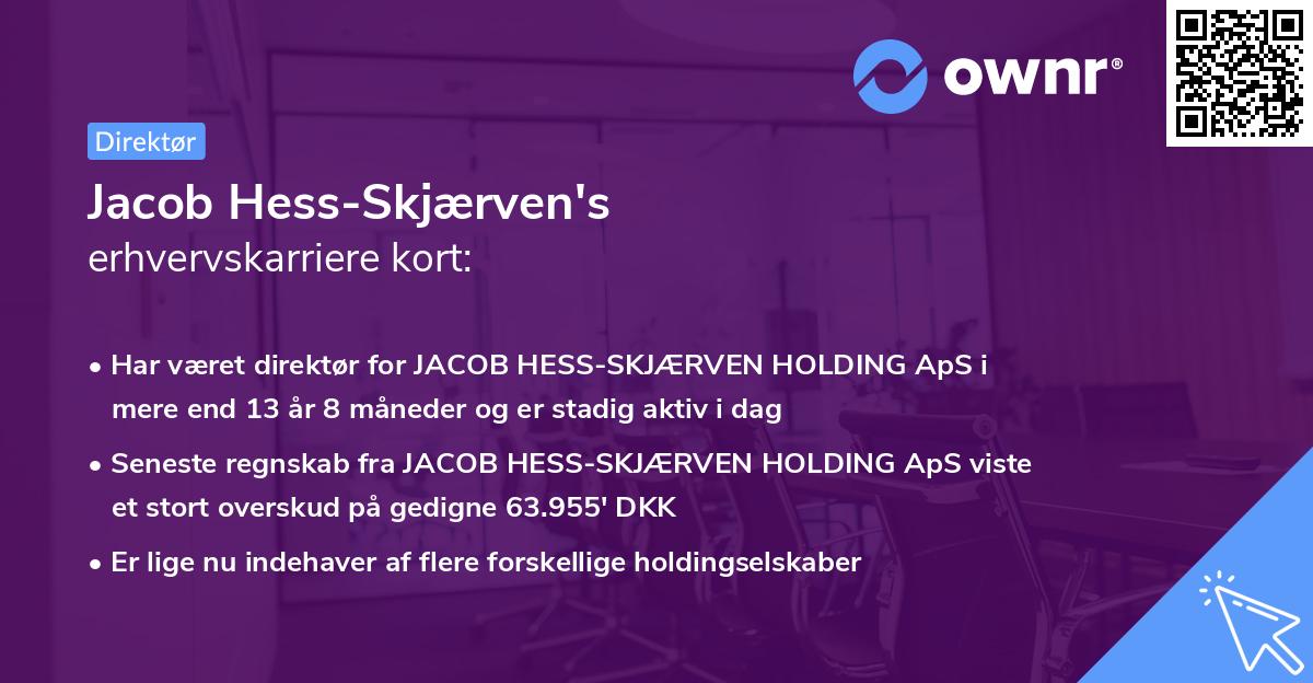 Jacob Hess-Skjærven's erhvervskarriere kort