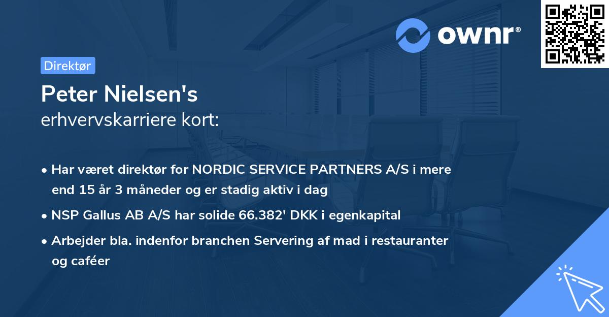 Peter Nielsen's erhvervskarriere kort