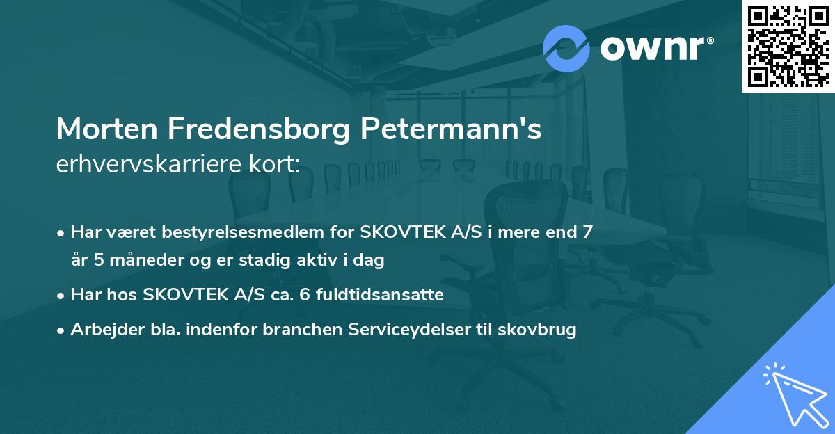 Morten Fredensborg Petermann's erhvervskarriere kort