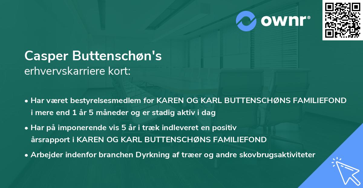 Casper Buttenschøn's erhvervskarriere kort